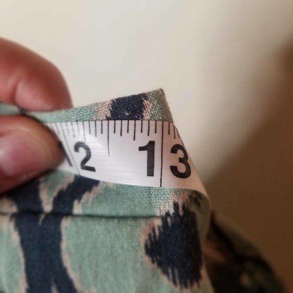 Mirelle Full Skirt Green Geometric 100% Cotton M - Picture 10 of 10